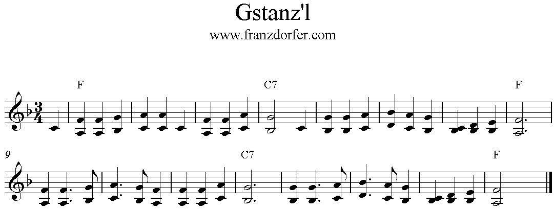 Noten G'stanzln